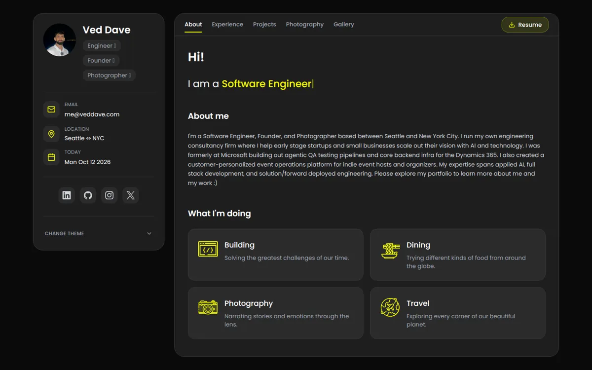 This Portfolio screenshot